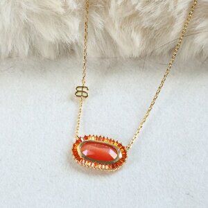 Alicia Bonnie Kelly Gold Fiery Coral Necklace